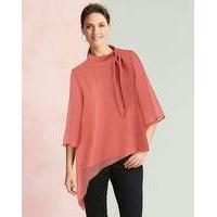 Boat Neck Tie Blouse