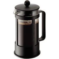 Bodum 1.0 Litre Borosilicate Glass Kenya 8 Cup Coffee Maker, Black