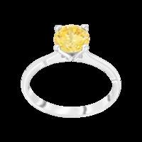 bonbon sterling silver yellow crystal ring