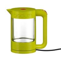 Bodum Bistro Double Wall 1.1lt Glass Kettle In Lime Green