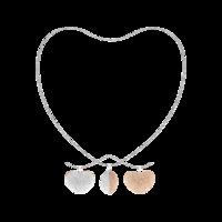 bonbon 25mm sterling silver double sided heart gold white