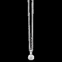 BONBON 10mm STERLING SILVER, WHITE CRYSTAL PENDANT with CHAIN