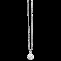 BONBON 12mm STERLING SILVER, WHITE CRYSTAL PENDANT with CHAIN