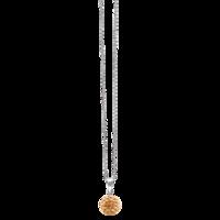 BONBON 12mm STERLING SILVER, GOLD CRYSTAL PENDANT with CHAIN