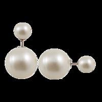 BONBON TITANIUM & PEARL EFFECT EARRINGS