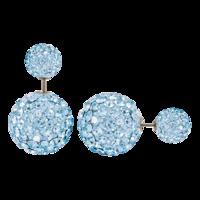 bonbon titanium light blue crystal earrings