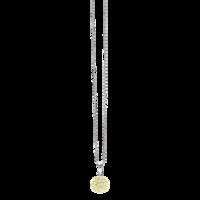 BONBON 10mm STERLING SILVER, PERIDOT GREEN CRYSTAL PENDANT with CHAIN