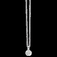 BONBON 12mm STERLING SILVER, SILVER GREY CRYSTAL PENDANT with CHAIN