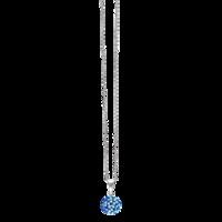 BONBON 10mm STERLING SILVER, IRIDESCENT BLUE CRYSTAL PENDANT with...