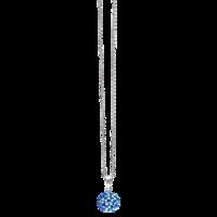 BONBON 12mm STERLING SILVER, IRIDESCENT BLUE CRYSTAL PENDANT with...