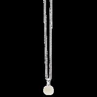 BONBON 12mm STERLING SILVER, IRIDESCENT WHITE CRYSTAL PENDANT with...