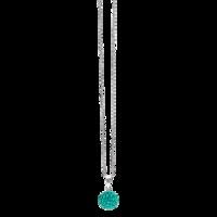 bonbon 10mm sterling silver jade colour crystal pendant with chain