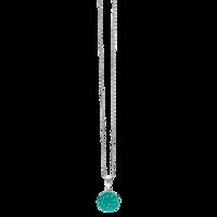 BONBON 12mm STERLING SILVER, JADE COLOUR CRYSTAL PENDANT with CHAIN