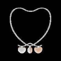 bonbon 18mm sterling silver double sided heart gold white