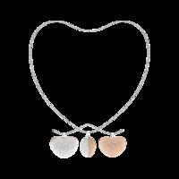 bonbon 30mm sterling silver double sided heart gold white