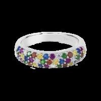 BONBON STERLING SILVER MIXED COLOUR CRYSTAL RING