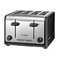 bosch tat6a643gb city 4 slot toaster in stainless steel