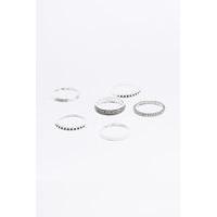 Bohemian Banded Rings Multipack, SILVER