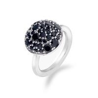 Bouquet Black Sterling Silver Ring