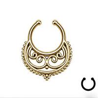 body piercing jewellery punk stainless steel hollow out nose ring body ...