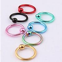 Body Piercing Jewellery Fashion Stainless Steel Eyebrow Nose Lip Ring Body Jewelry Piercing(Random Color) Christmas Gifts