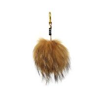 bowtique london fur keyring bag charm in caramel