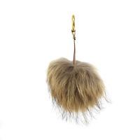 bowtique london fur keyring bag charm in natural