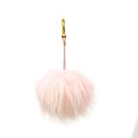 bowtique london fur keyring bag charm in light pink