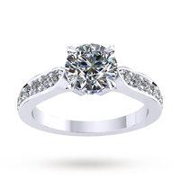 Boscobel Engagement Ring With Diamond Band 0.64 Carat Total Weight - Ring Size L