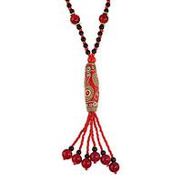 bohemian style colorful beads long chain necklace