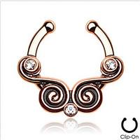body piercing jewellery fashion stainless steel crystal nose ring body ...