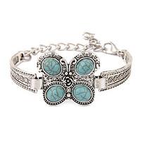 Bohemia Folk Style Retro Silver Turquoise Bracelet