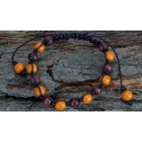 borwn orange coco wrap bracelet