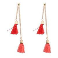 Bohemian Fashion Delicate Double Tasseles Lady Party Earrings Statement Jewelry