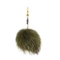 bowtique london fur keyringbag charm in olive