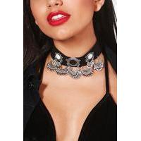 boho statement choker black