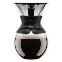 Bodum Pour Over Coffee Maker With Permanent Filter 1 Litre Black