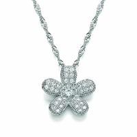 Bouton Ladies Cubic Zirconia Flower Pendant BGN071