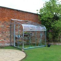 B&Q Metal 8X6 Toughened Safety Glass Lean-To Greenhouse