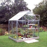 B&Q Metal 6X4 Horticultural Glass Greenhouse