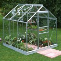 B&Q Metal 6X6 Horticultural Glass Greenhouse