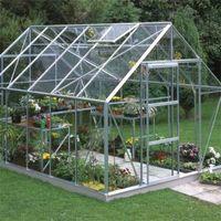 bq premier metal 6x10 toughened safety glass greenhouse