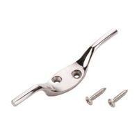 B&Q Polished Nickel Brass Cleat Hook