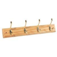 B&Q Pine & Zinc Alloy Hook Rail