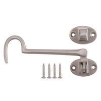 bq galvanised nickel effect brass cabin hook