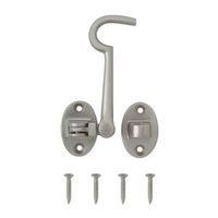 B&Q Galvanised Nickel Effect Brass Cabin Hook