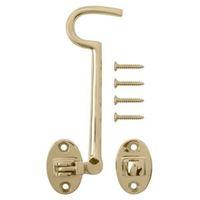 B&Q Brass Effect Cabin Hook