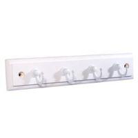 B&Q White Pine & Zinc Alloy Hook Rail