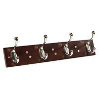 B&Q Brown & Silver Hook Rail (H)10mm (W)70mm (L)405mm