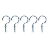 bq zinc effect metal cup hook pack of 25